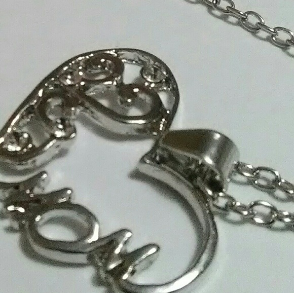 Hot Elegant Mother's Crystal Silver Heart Necklace - Picture 2 of 5